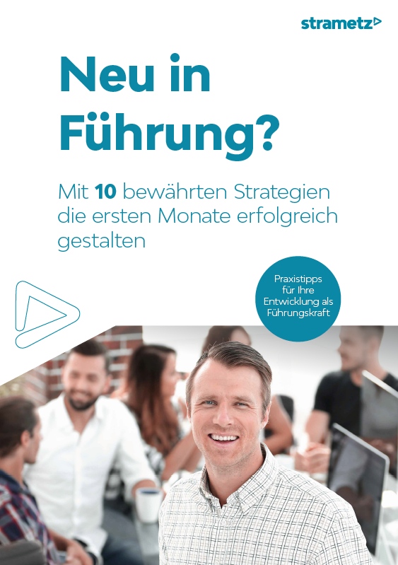 Cover Bild Free Book "Neu in Führung - Mit 10 bewährten Strategien die ersten Monate erfolgreich gestalten​", geschrieben von Michael Kühner von Strametz. Zum kostenlosen Download.