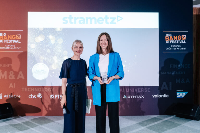 Auszeichnung des diind und DUP Unternehmen - 5 Sterne Empfehlung von verifizierten Kunden - Katharina Schlichting für Strametz